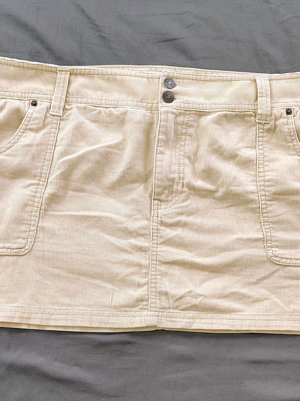 Abercrombie & Fitch Khaki Corduroy Mini Skirt